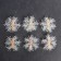Brongs for the decor "Snowflakes" are white, 6 pcs.