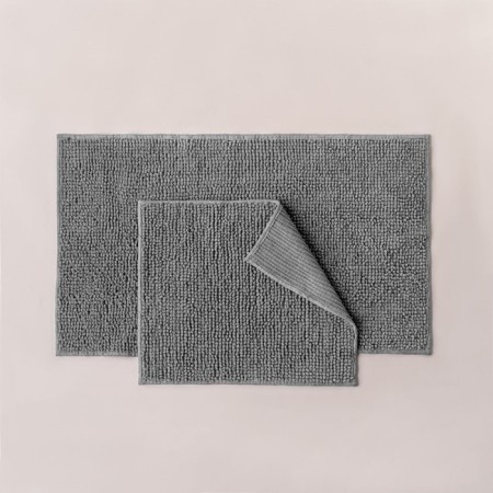 A set of bathtub rugs "Pamp", size 50x60 cm, 60x100 cm, dark gray color-2