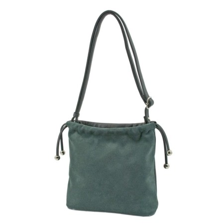 Bag Cross-Bodi with a zipper, green color