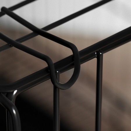 A cell with a hatch for dogs and cats, 100 x 60 x 70 cm, black-6