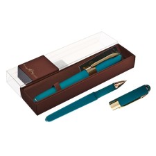 Ballic handle, 0.5 mm, BrunovisConti Monaco, blue rod, Soft Touch Wave, in case