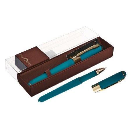 Ballic handle, 0.5 mm, BrunovisConti Monaco, blue rod, Soft Touch Wave, in case