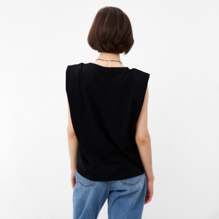 Women's T-shirt Minaku "Heart" Color Black, Rr. 44-3