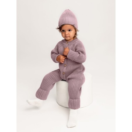 Knitted Knit Killed with a cap Amarobaby Pure Love Tot, height 86 cm, color powder-15