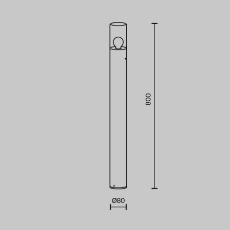 Landscape lamp Outdoor O432FL-01GF1, 1x60W, 8x8x80 cm, e27, color graphite-6