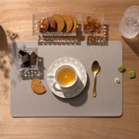 Serving napkin Zapel Eco Leather, light gray color-3