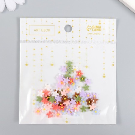 Decor for creativity Plastic "Five Autumn" set 80 pcs mix 0.8x0.8 cm-3