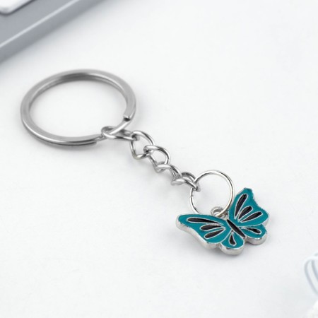 A keychain for children, metal "butterfly", 7.2 x 1.4 cm-2