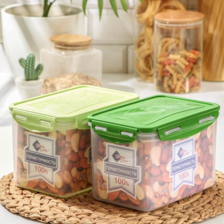 Food container Good & Good, 2.2 l, with a sealed lid, color mix-7