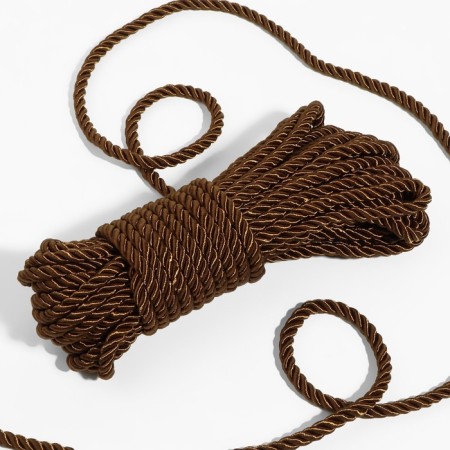 Cord twisted, d = 5 mm, 10 ± 1 m, brown color
