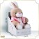 Soft toy "Little Friend", bunny in a dress and a pink blouse