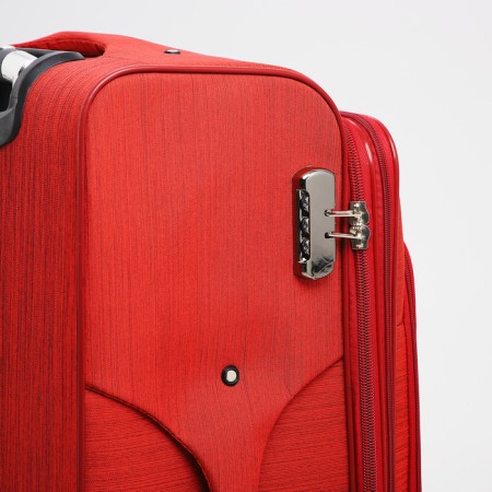Big suitcase 28 ", lightning department, code castle, 4 wheels, outer pocket, red color-4