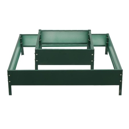 Galled flowerbed, 2 tiers, 50 × 50 cm, 100 × 100 cm, h = 30 cm, green, “quadro”, Greengo-7