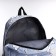 School backpack from textiles on a zipper, 3 pockets, pencil case, blue color