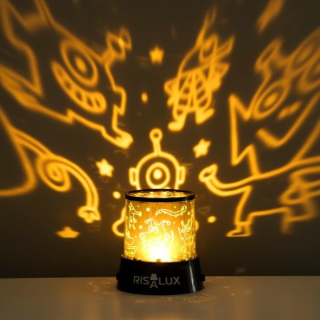 Night-designer "Alien" LED USB/from Black batteries 10.8x10.8x11.5 cm Risalux