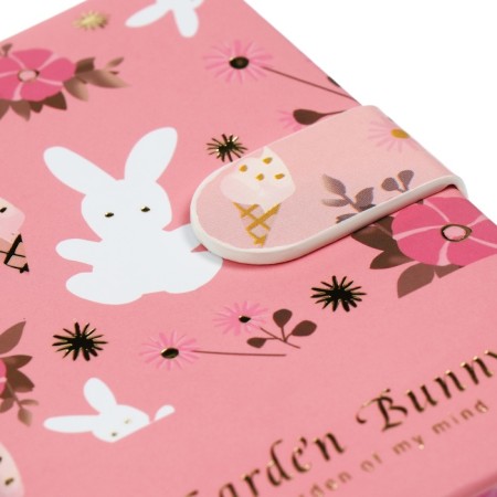 Notebook Gift Book 96l, line, with a knife, cut with a pattern of the cover, flowers (12.9x9cm) 10539-4