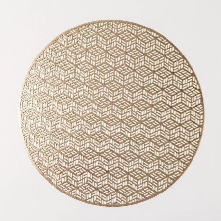 Set of serving napkins on the table "Sot", 4 pcs, d = 38 cm, gold color