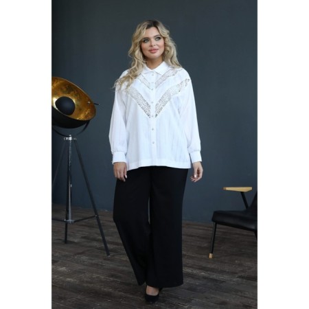 Female shirt, size 48, white color-9