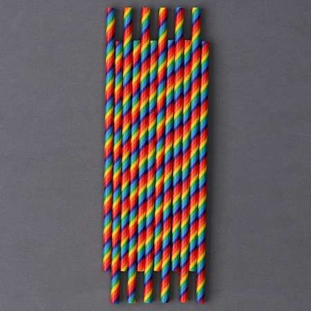 The pipe for the cocktail "Rainbow", a set of 12 pcs.