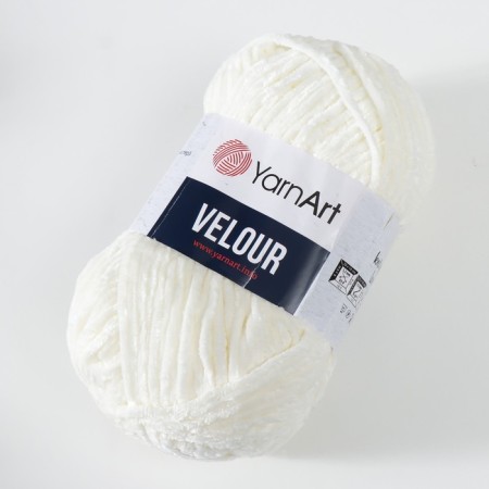 Yarn "Velour" 100% micropoliester 170m/100g (841 milk)-2