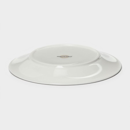Porcelain porcelain plate with a thickened edge Magistro la Perle, D = 16 cm, white color-2