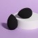 Makeup sponge, set - 2 pcs, 6 × 4 cm, increase when getting wet, black color is black