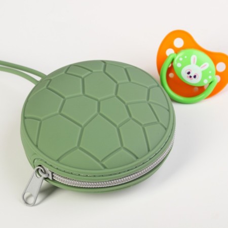 A container for storing and sterilizing the nipples and dummies, silicone, green color-6