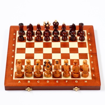 Chess Polish Madon "Pearls", 40.5 x 40.5 cm, King H-8.5 cm, Pig H-5 cm-3