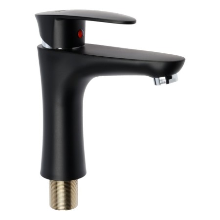 Zein Z3661 sink mixer, single-leaf, pour height 12 cm, ABS plastic, black