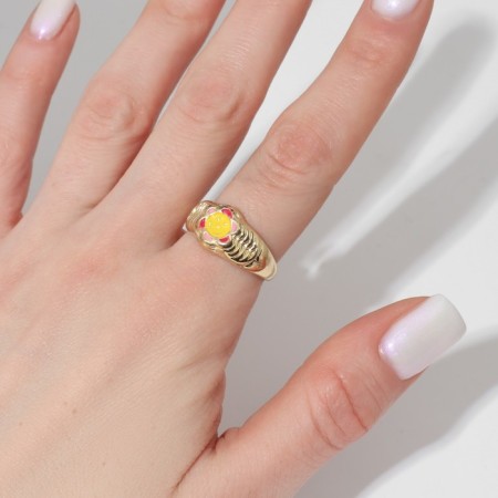 Amore ring flower, color in gold, dimensionless-1