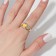 Amore ring flower, color in gold, dimensionless
