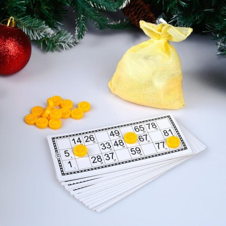Russian lotto, table "Happy New Year", 24 cards, 8 x 18 cm-1