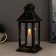 Nightlight 48119/1 "candle" batteries 3haaa black with a golden patina 8x8x18 cm Risalux
