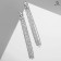 Hanging earrings with rhinestones "Waterfall" lady, white color in silver, 14.5 cm