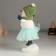 Polystone souvenir "Snowman in the blue skirt" 14x7x17.5 cm