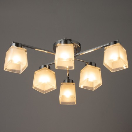 Ariel chandelier 6x60W E27 chrome 66x66x20cm Ritter-2
