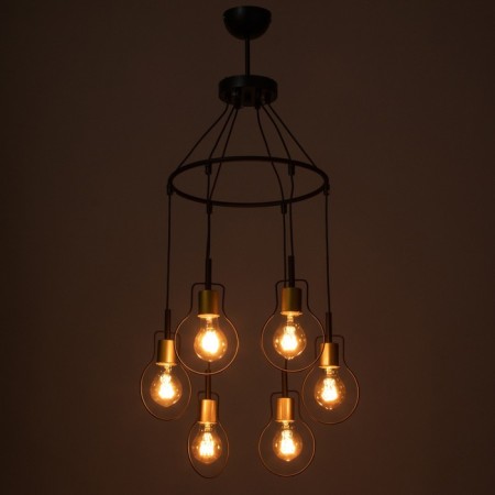Chandelier 2719/6 E27 40W black and gold 54x54x40 cm Bayerlux-2