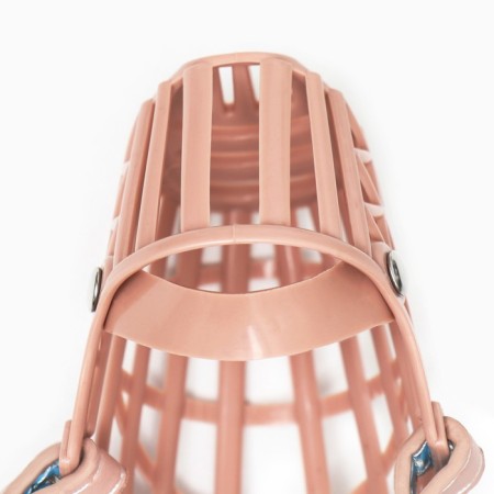 Plastic muzzle No. 1 with a collar of eco leather OM 11 cm DN 5 cm Osh 31-42 cm-6
