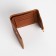 Women's wallet on the button, brown color