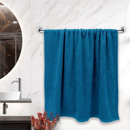 Terry towel "Mona", 400 grams, size 100x150 cm, blue color-3