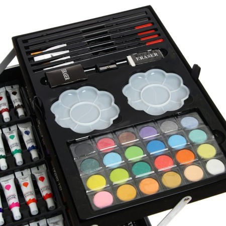 A set for drawing, folding, in a suitcase pink-9
