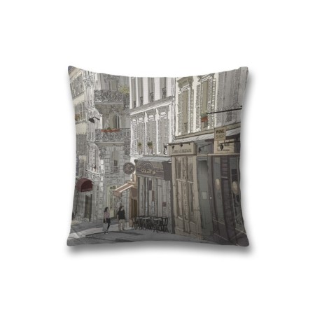 Pillowess decorative "Cozy street", on a zipper, size 45x45 cm