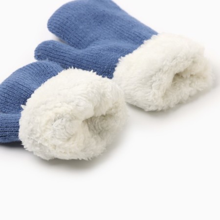 Baby mittens for claim Minaku with a lapel of 15 cm blue-2