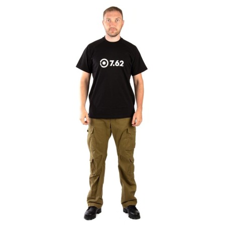 T-shirt 7.62 LOGO, cotton, black, rr XS-2