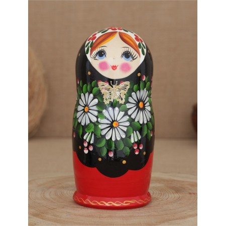 Nesting doll "chamomile with a butterfly" 5 puppet-2