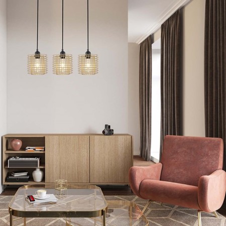 Suspended lamp 3x40W E27, size 61x18x176 cm-4
