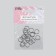 Step ring, metal, 10 mm, 20 pcs, silver color