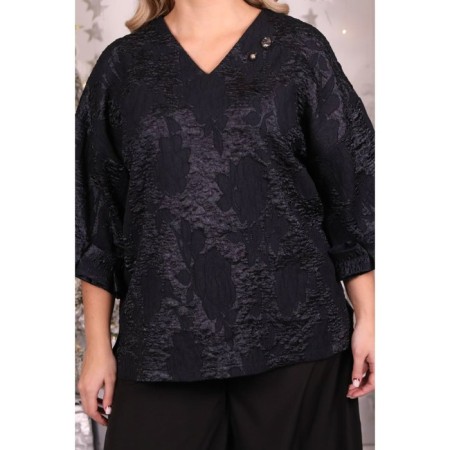 Women's tunic, size 54, black color-11