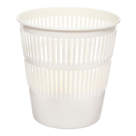 Paper basket 9 liters, Erichkrause Classic, mesh, plastic, white