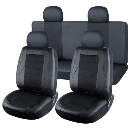 Universal Voin covers, eco-leather + grid, Space 3, rr m, 8 items, black